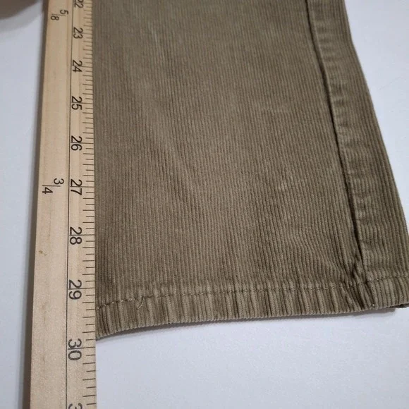 Levi's 511 Corduroy Pants Mens 30x32 Khaki Cotton Poly Straight Leg Stretch - Picture 12 of 12